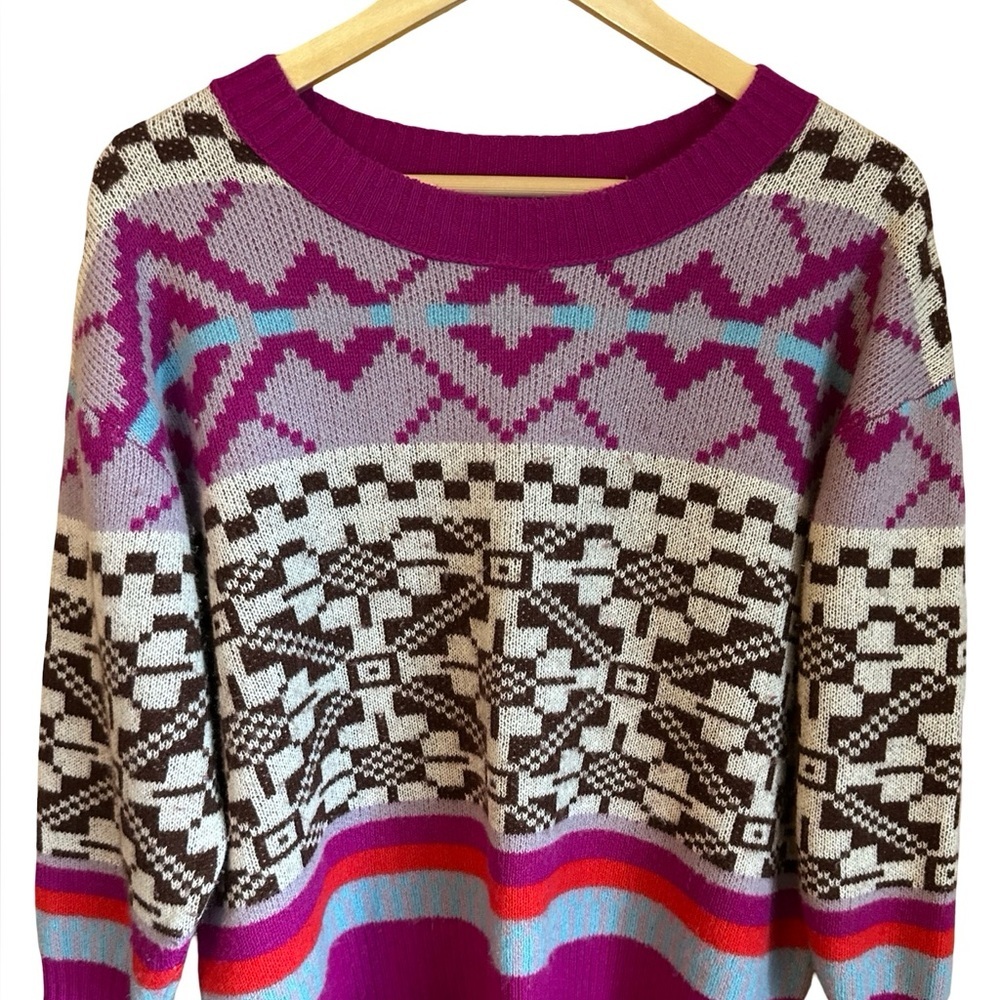 Free People Cashmere Let’s Do Brunch Oversized Crewneck Tunic Sweater XS - Picture 4 of 13